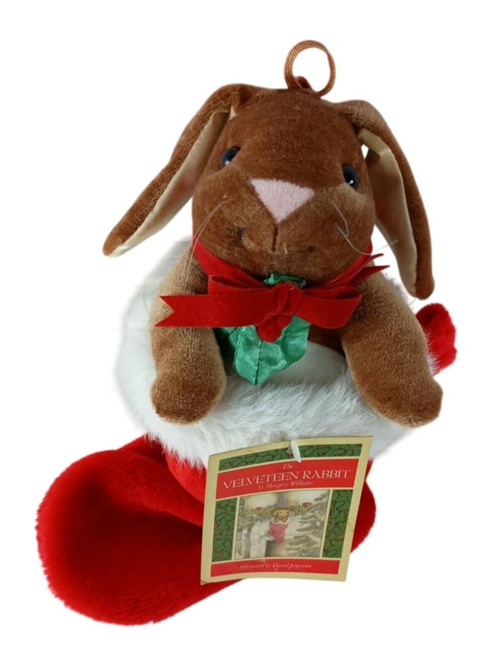 Vintage Christmas Stocking the Velveteen Rabbit 1985 Stuffed Animal
